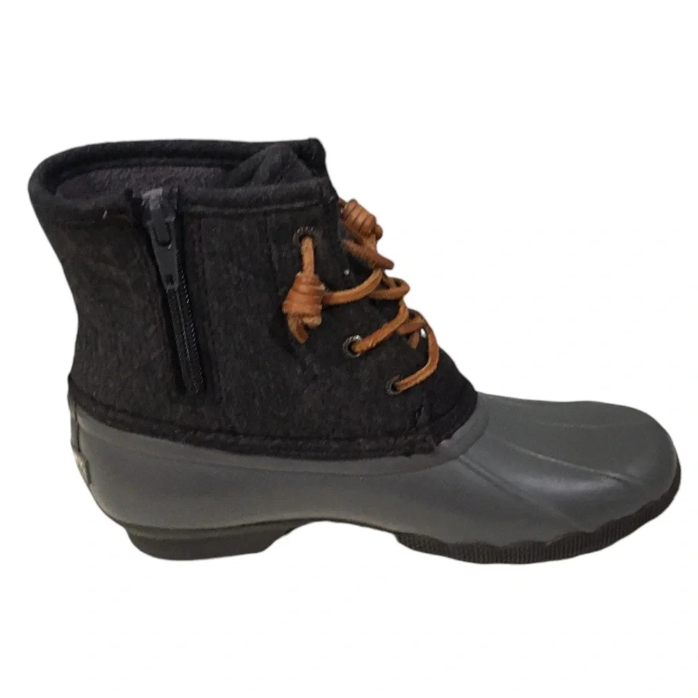 Sperry Top Sider Saltwater Grey Waterproof Rubber Boot 3
